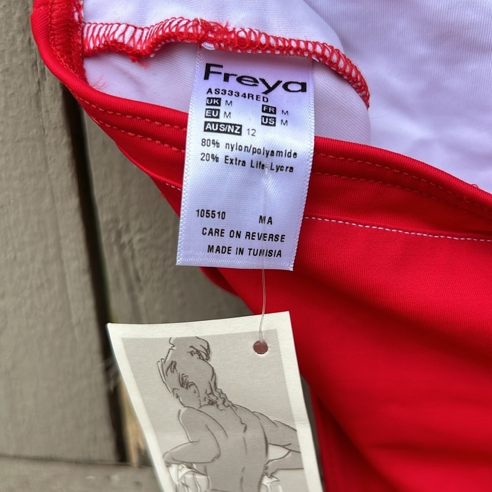 NWT Freya Fever Coral Bikini Bottoms Retro Pinup Rockabilly Vibes Sz M - Picture 4 of 4